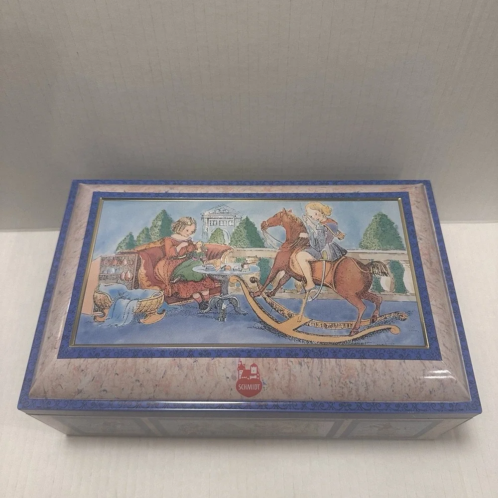 VTG E. Otto Schmidt Large Biscuit Tin Cookie Sandwich Box West Germany Nurnberg